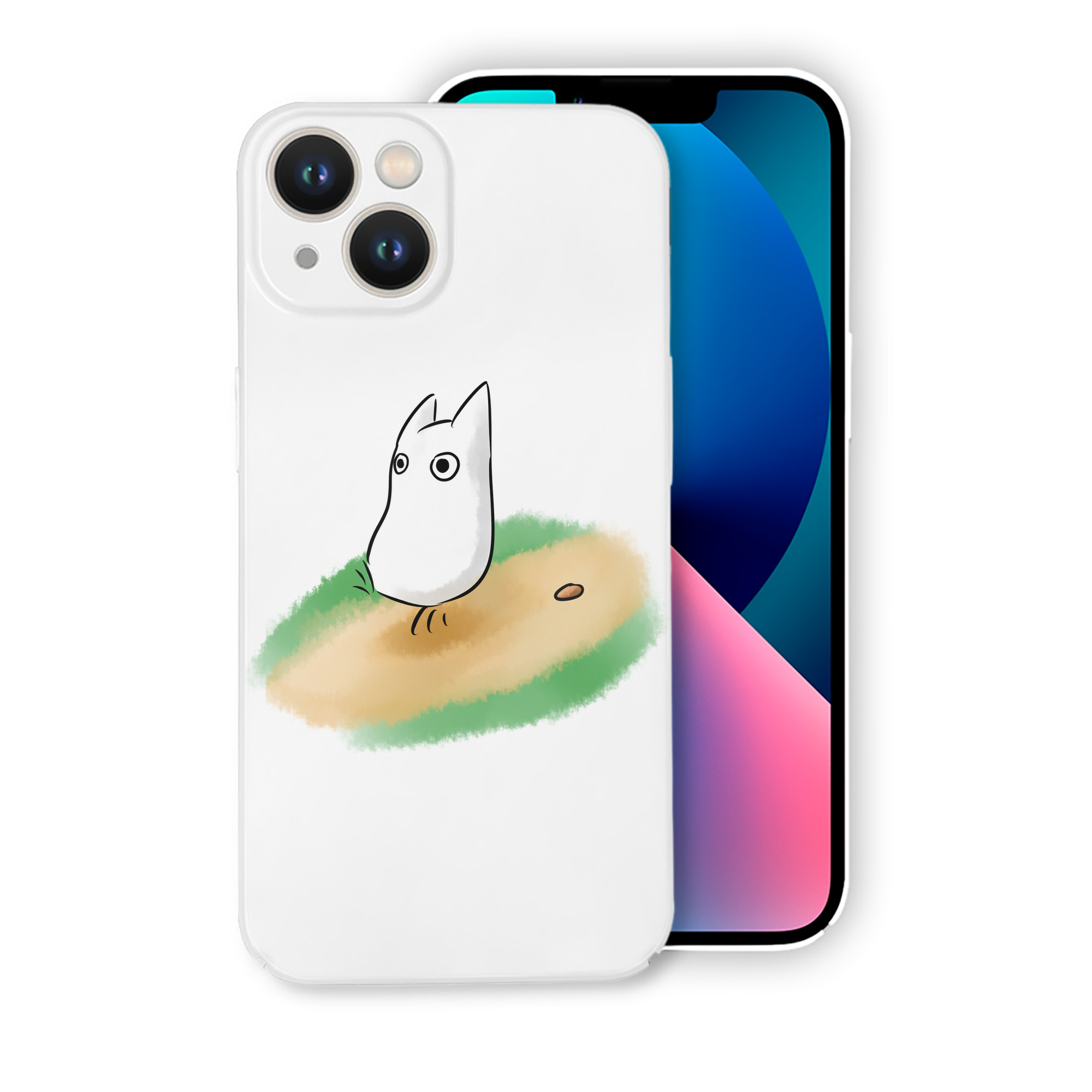 （画像用） となりのトトロ 草壁メイ 草壁サツキ My Neighbor Totoro Satsuki Kusakabe Mei Kusakabe 【iPhone 14シリーズ対応】ハードケース